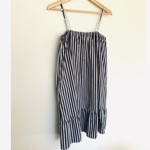 ATM • Anthony Thomas Melillo • Striped Poplin Dress in Marina White Stripe - Picture 5 of 8
